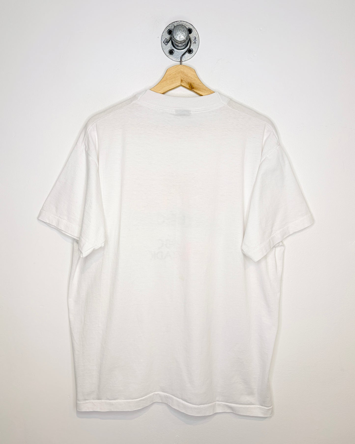 Vintage 90s WPLO NBC Radio White Tee Shirt