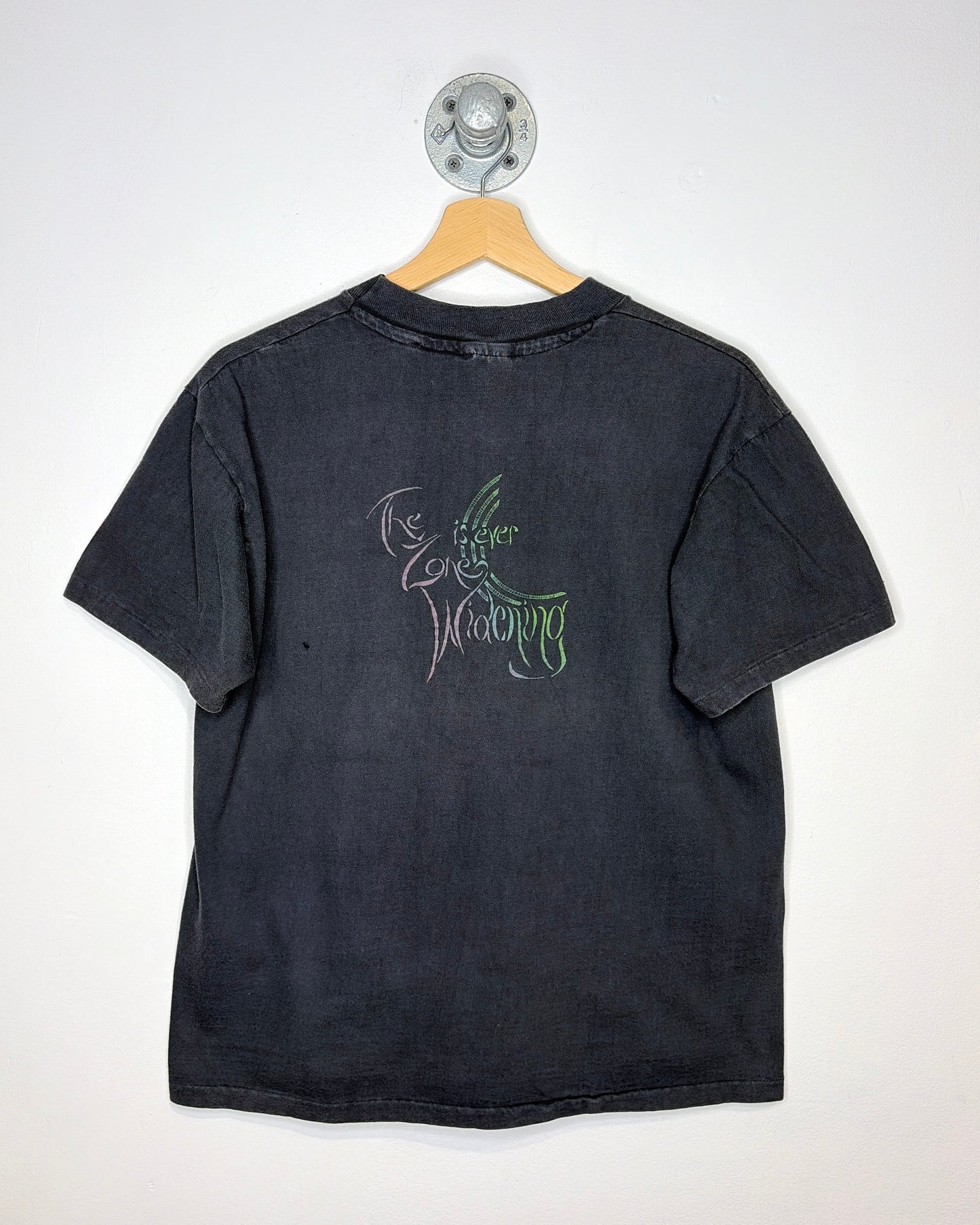 Vintage 90s “The Zone Is Ever Widening” Faded Black Tee Shirt