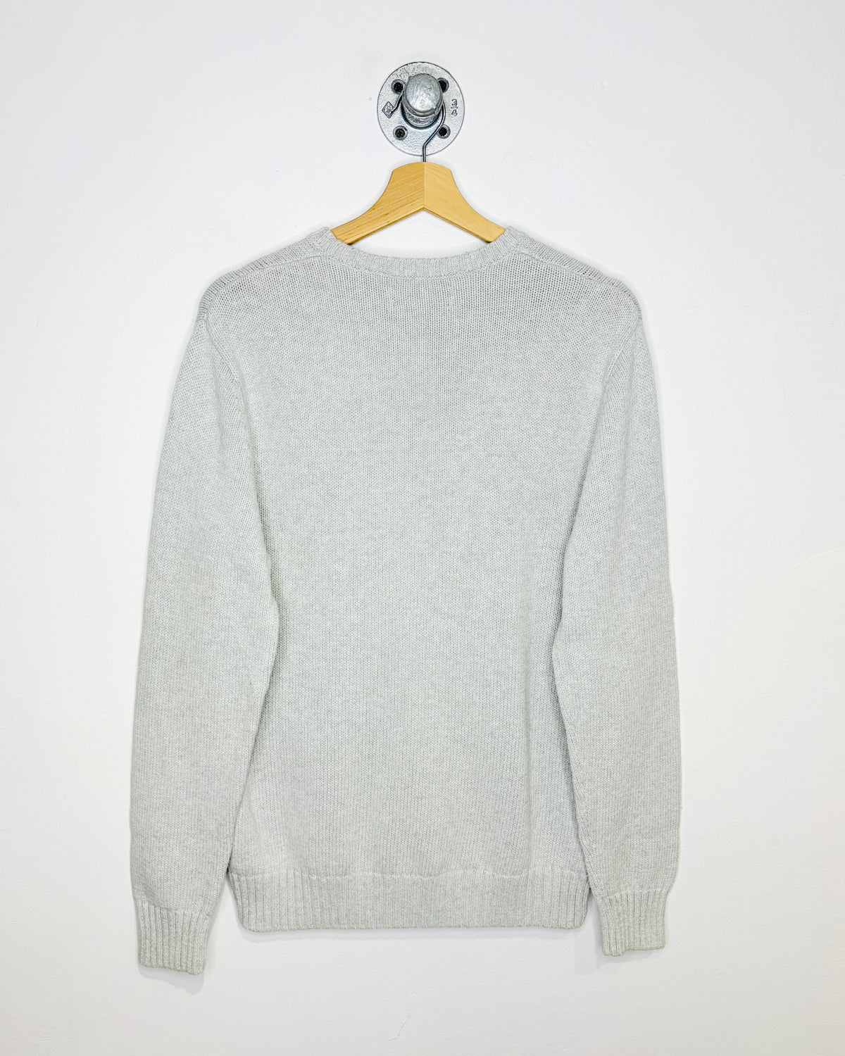 2000s Chaps Ralph Lauren Light Grey Sweater
