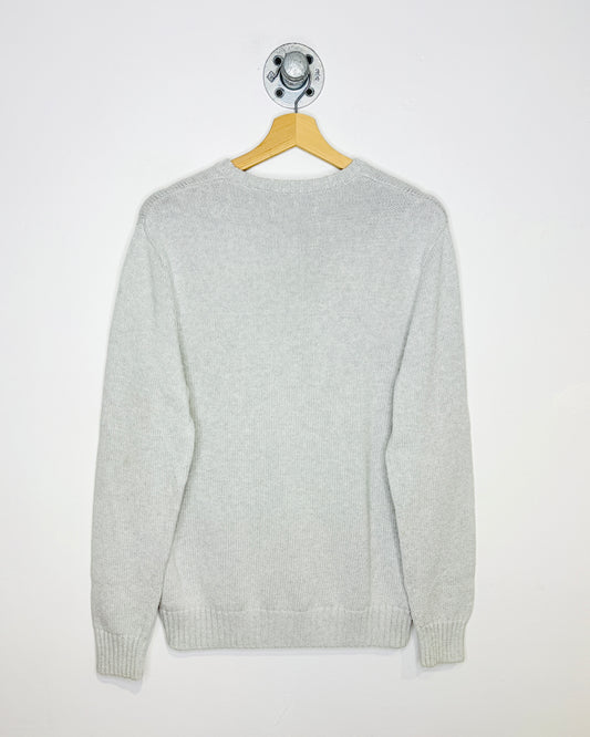 2000s Chaps Ralph Lauren Light Grey Sweater