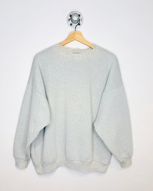 Vintage 90s Disney Mickey Mouse Distressed Grey Crewneck Sweatshirt