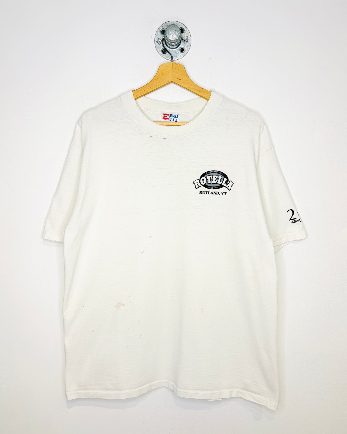 2008 Thrashed Rotella Building Materials White Tee Shirt