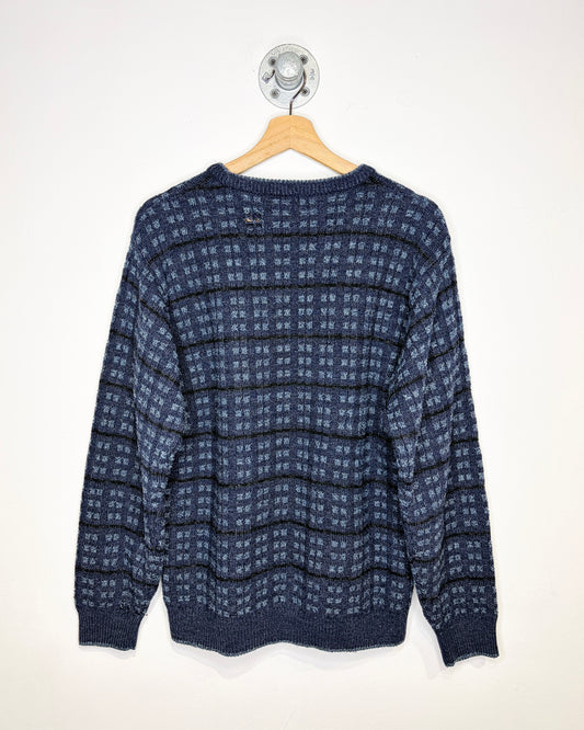 Vintage 90s Jantzen Navy Blue Textured Sweater