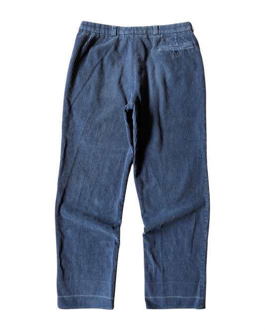 Vintage 80s David Elliot Triple Pleated Navy Corduroy Pants