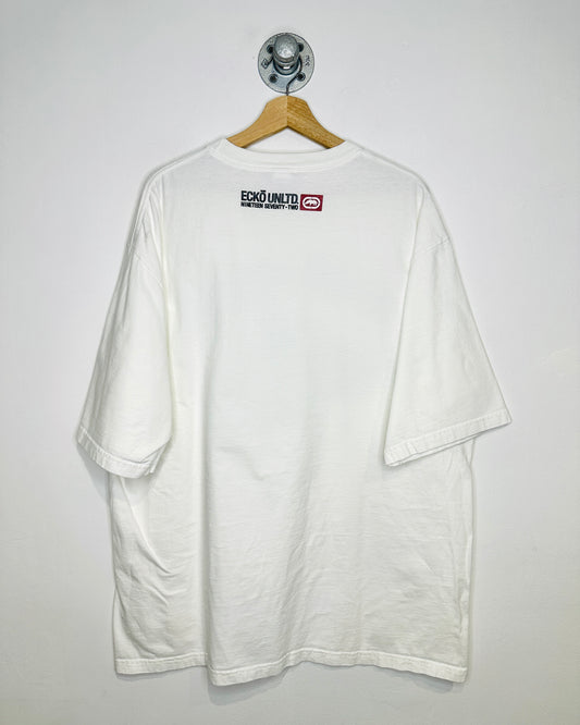Vintage Y2K Ecko UNLTD Rhyme And Reason White Tee Shirt