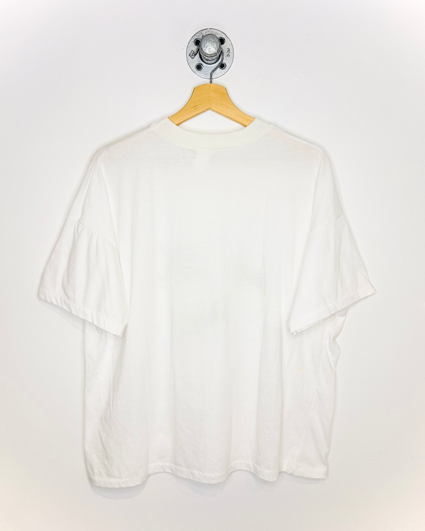 Vintage 90s Winged Horses Paper Thin White Tee Shirt