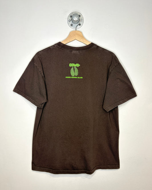 2000s Cow Science Investigation CSI Brown Tee Shirt