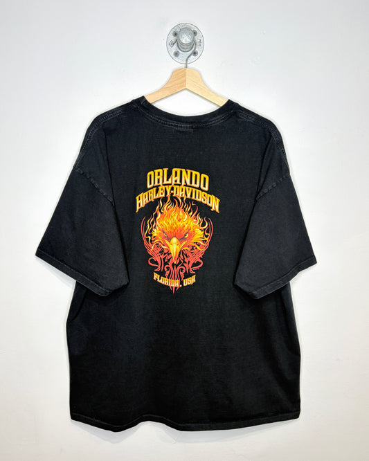 Vintage 2006 Orlando Harley-Davidson Black Biker Tee Shirt