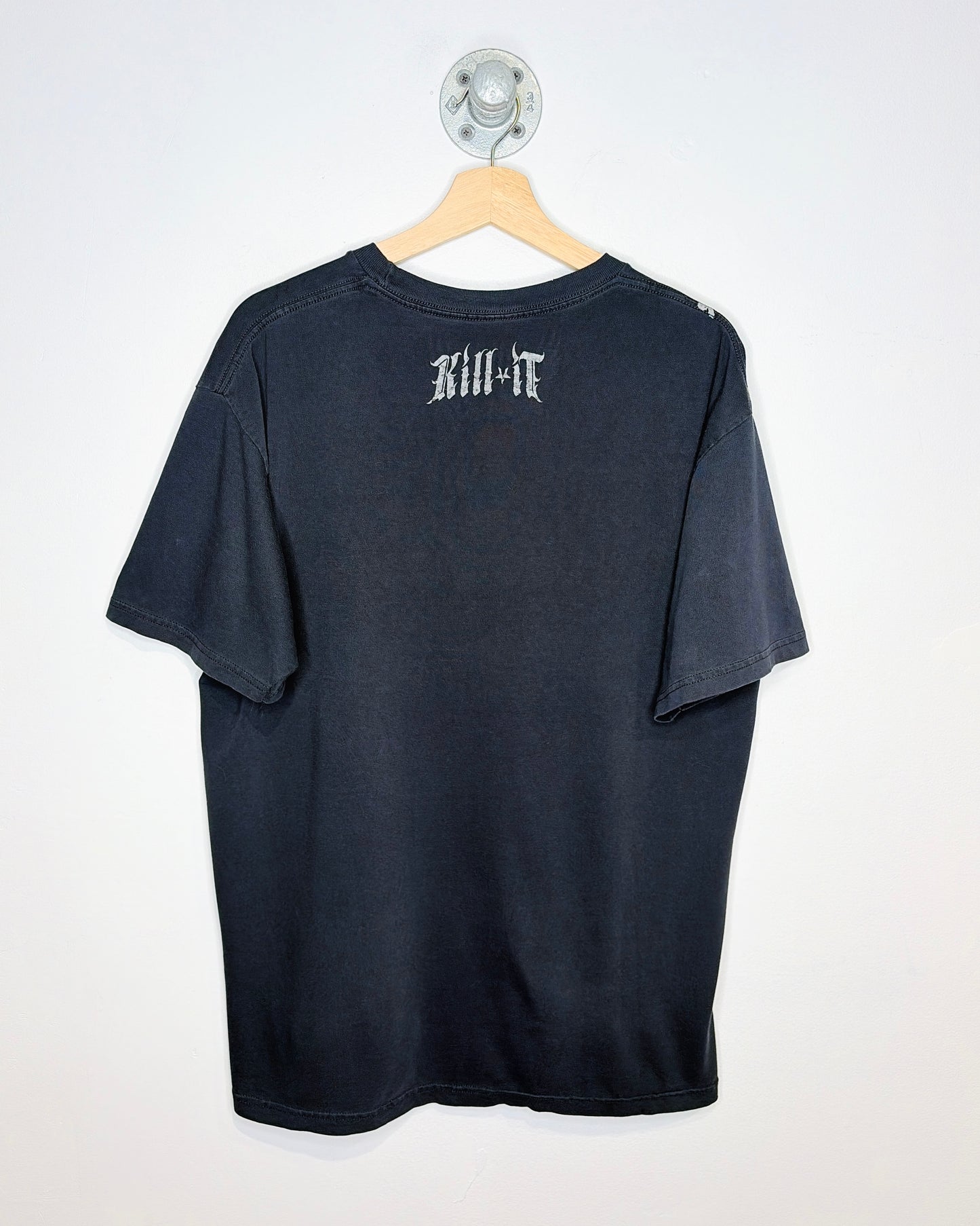 Y2K “Kill It” Affliction Style Black Tee Shirt