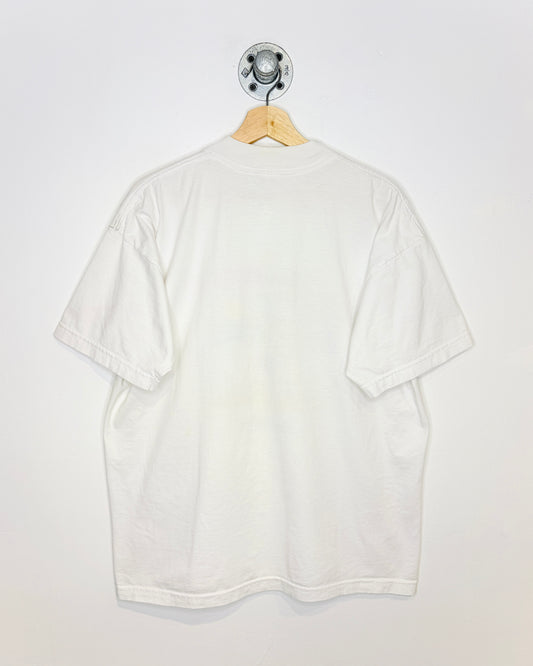 Vintage 90s “The Happy Fisherman” White Tee Shirt