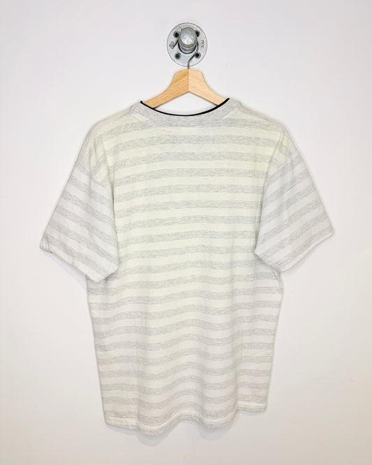 Vintage 1990s Hilton Head Island Tourist White And Grey Tee Shirt