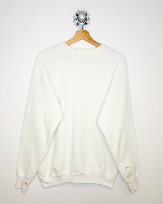 Vintage 1989 Burlington Ontario Tourist Graphic Print White Crewneck Sweatshirt