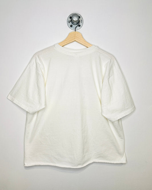 Vintage 90s “I’d Rather Be Fishin” White Cropped Tee Shirt