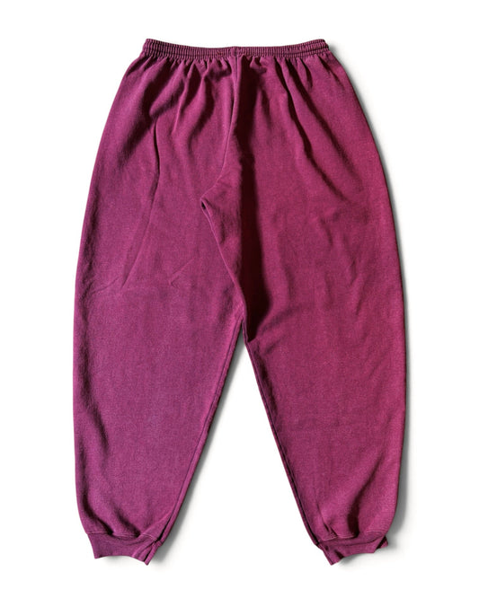 Vintage 90s Baggy Canadian-Made Gator’s Gym Faded Burgundy Sweatpants