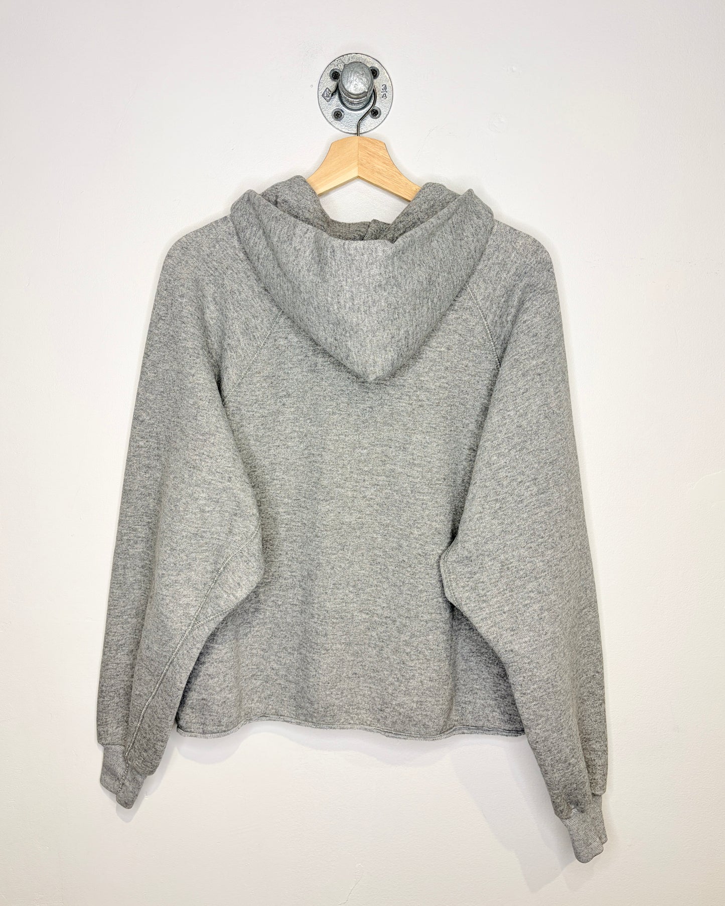 Vintage 70s Discus Blank Grey Raglan Hoodie