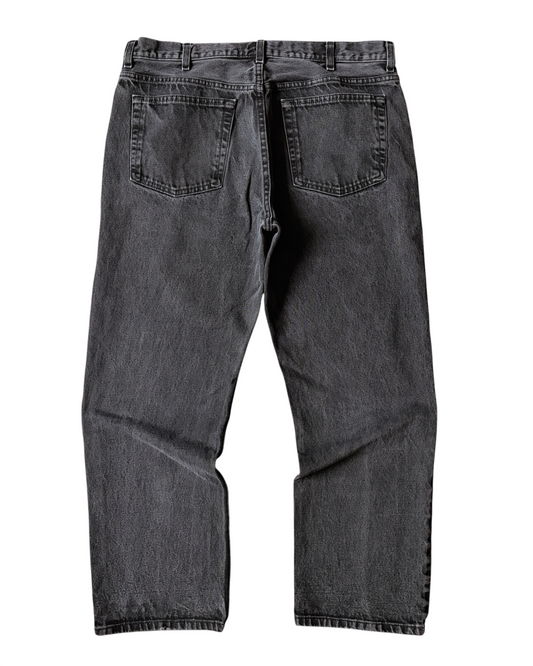 Vintage Faded Glory Relaxed Fit Faded Black Jeans