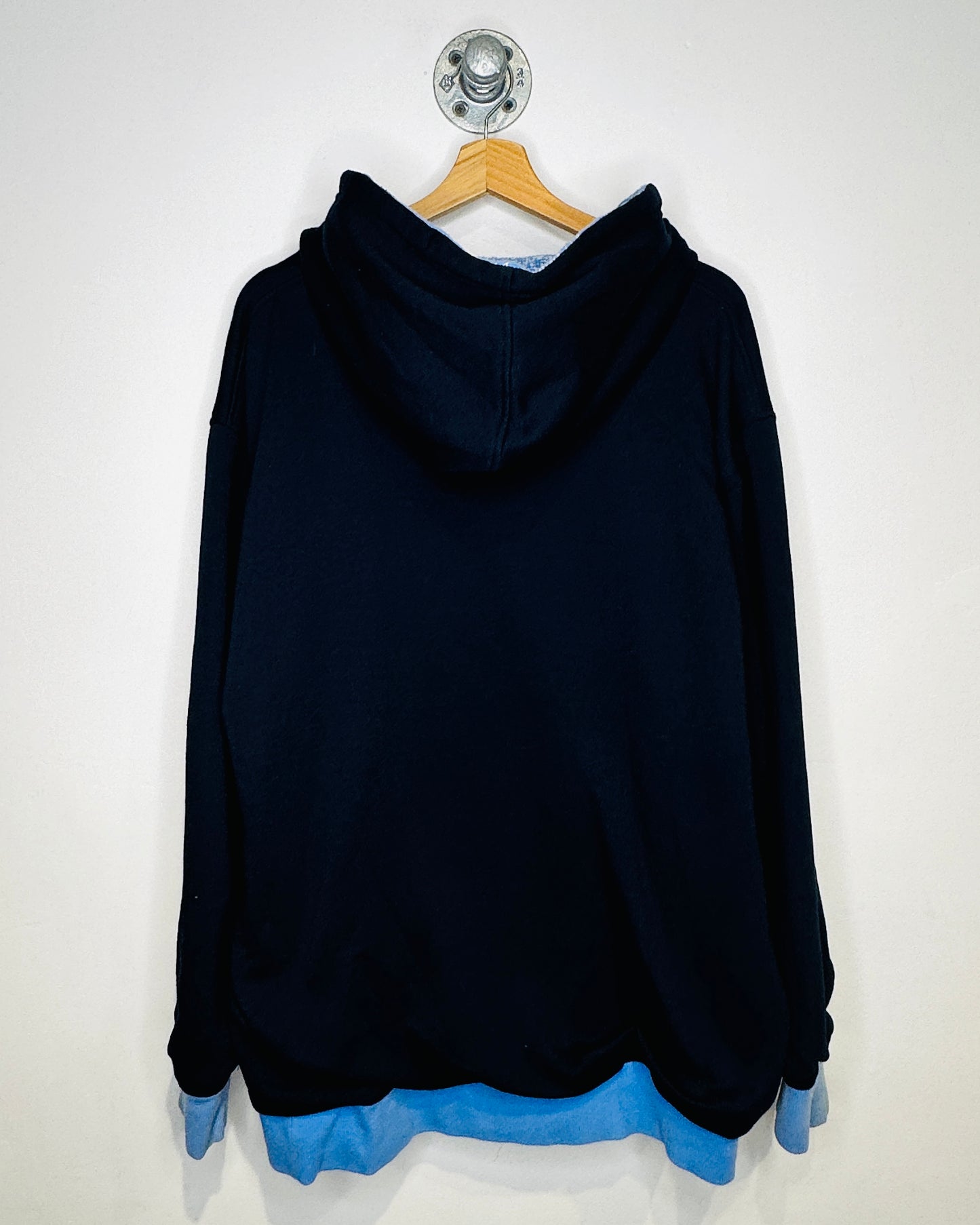 Y2K Avirex Embroidered Logo Zip Up Black Hoodie