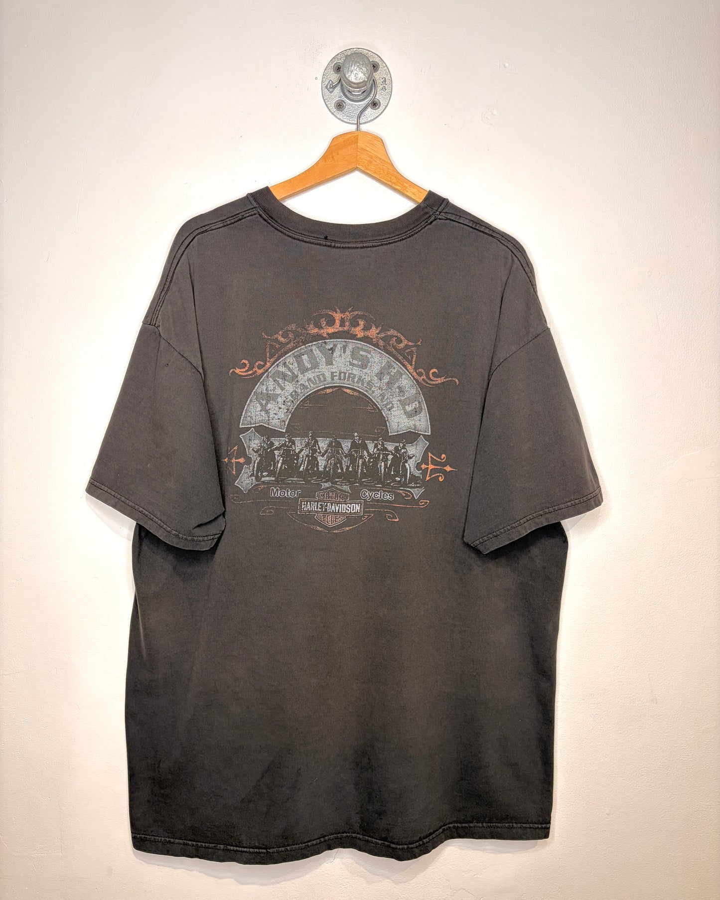 2007 Harley Davidson “Kickin’ Asphalt” Black Tee Shirt