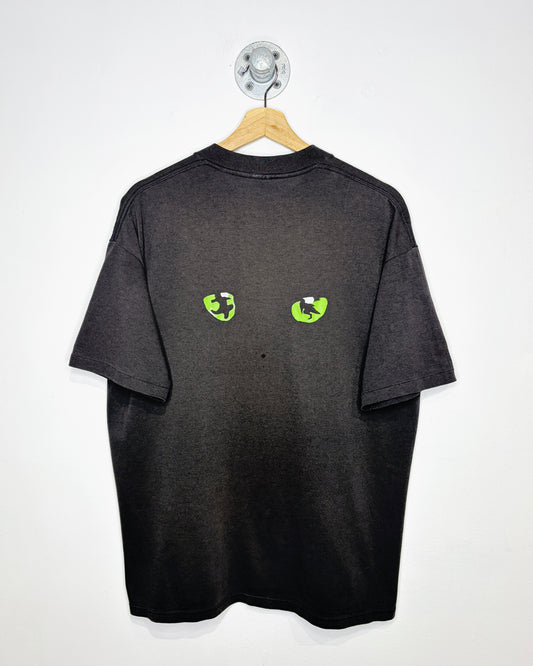 Vintage 90s Cats Musical Promo Thin Black Tee Shirt