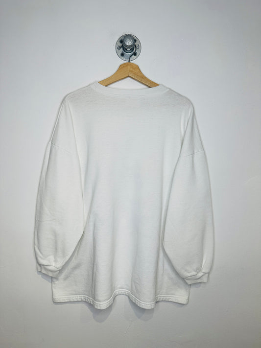 Vintage 1996 Looney Tunes Roster White Lightweight Crewneck Sweatshirt