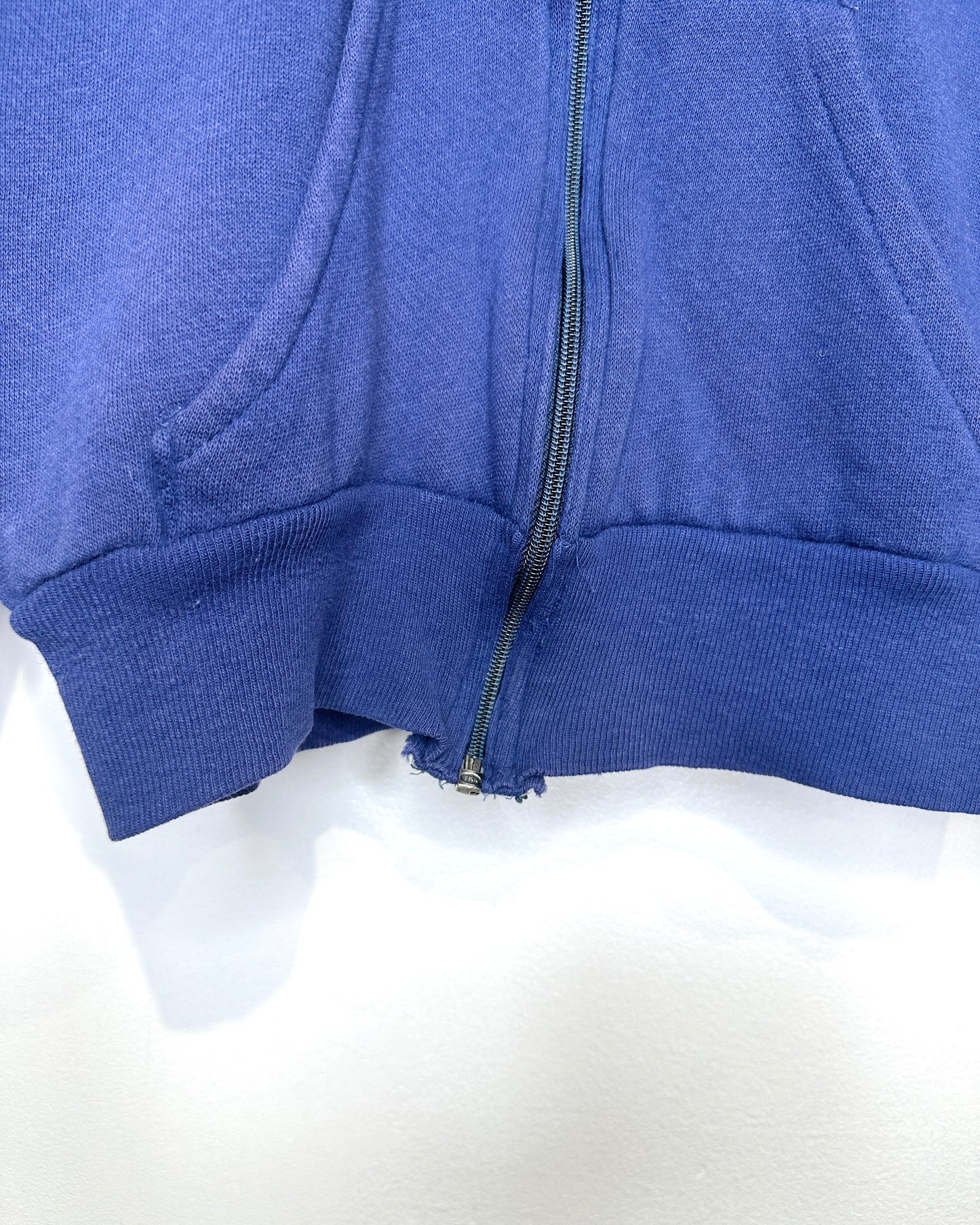 Vintage 70s Hamilton Hills Navy Raglan Zip Up Hoodie