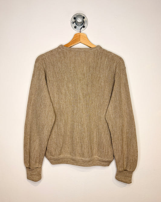 Vintage 80s Izod Lacoste Earth Tone V-Neck Sweater
