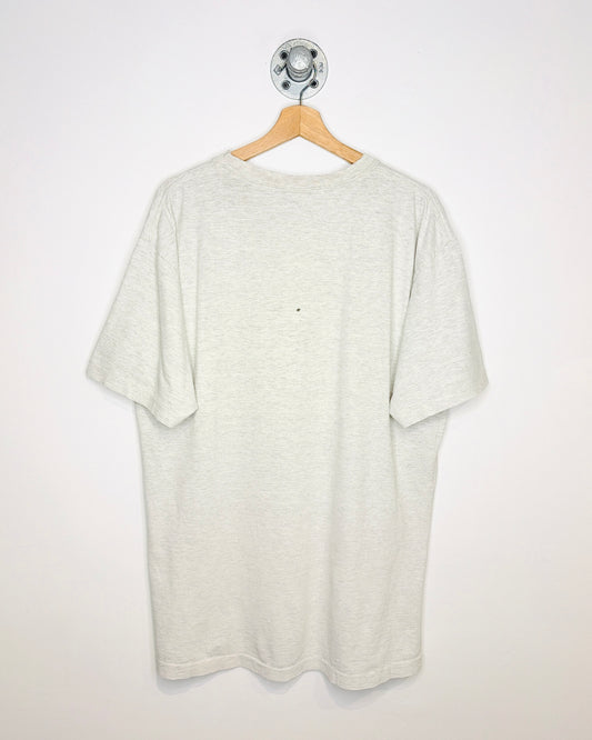 Vintage 90s Wolverine Outdoors Field & Stream Distressed Grey Tee Shirt