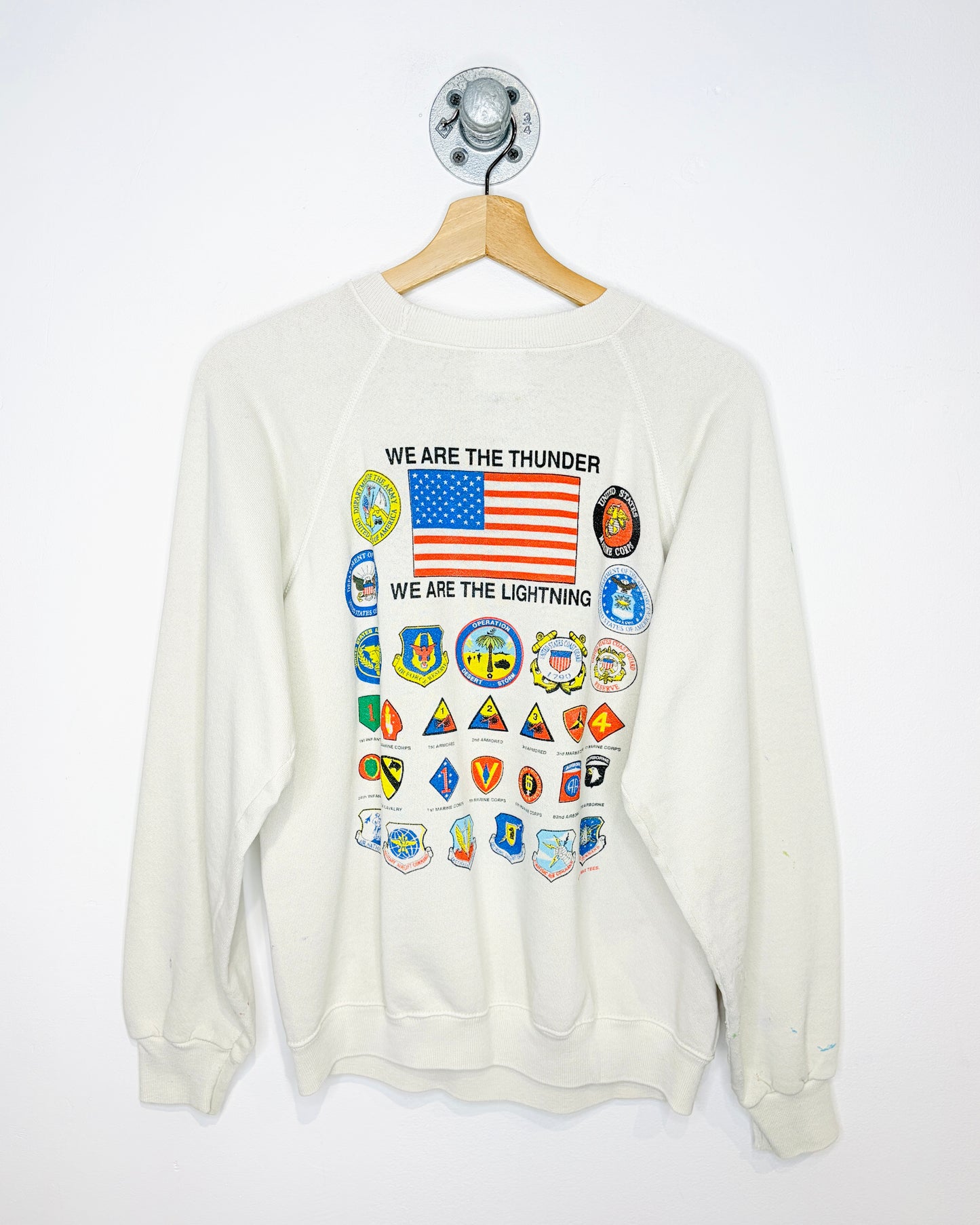 Vintage 1991 Operation Desert Storm Faded And Worn Crewneck Sweatshirt