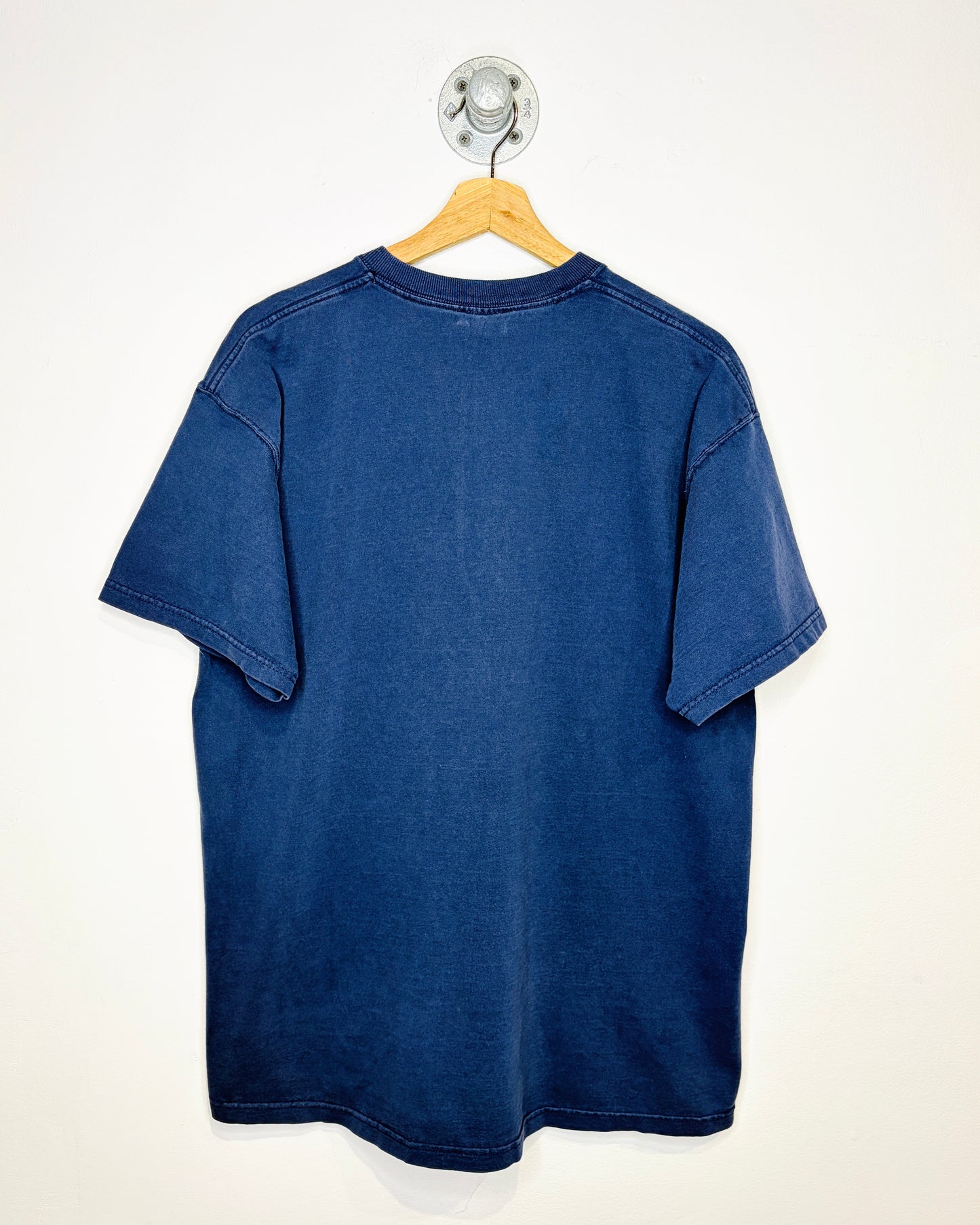 Vintage 90s/00s Hustler Faded Navy Blue Tee Shirt