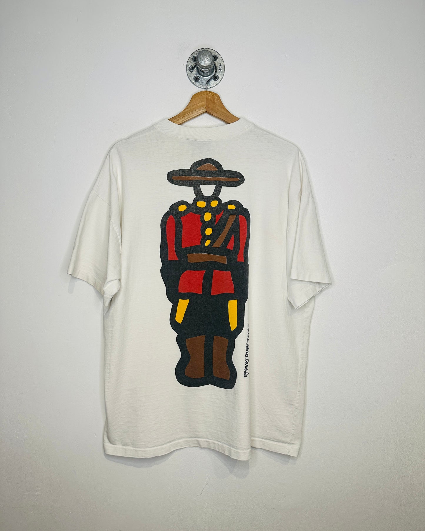 Vintage 1990s Canada Mountie White Tee Shirt