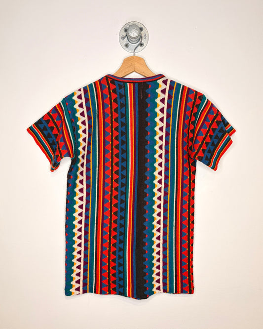 Vintage 80s “Bananas” Multi-Colored Knit Tee Shirt