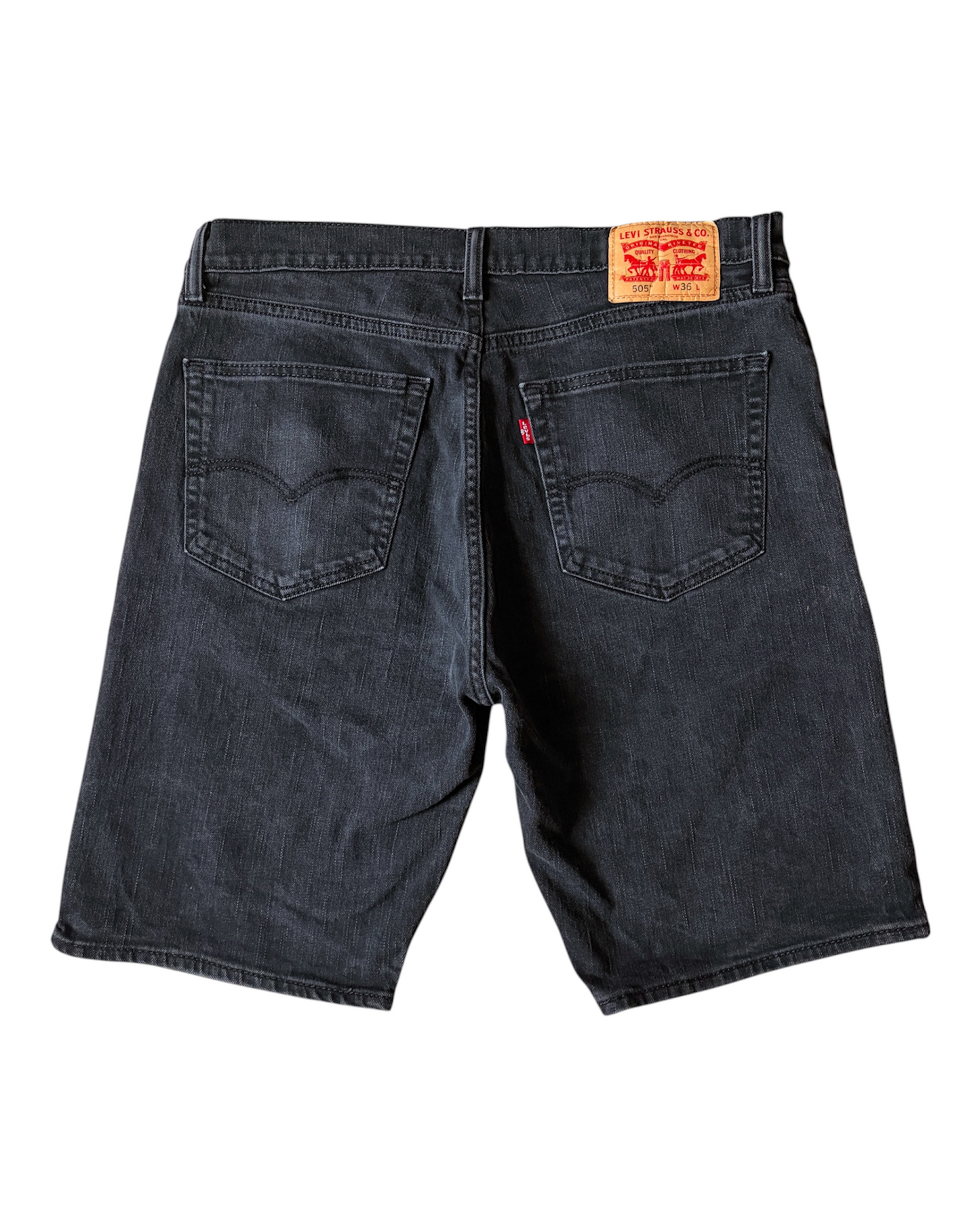 Levi’s 505 Faded Black Jean Shorts