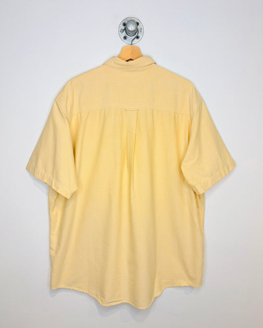 Vintage Falls Creek Pale Yellow Short Sleeve Button Up