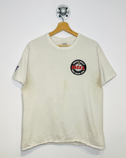 2000s Bulkley Valley Drag Racing Thrashed White Tee Shirt