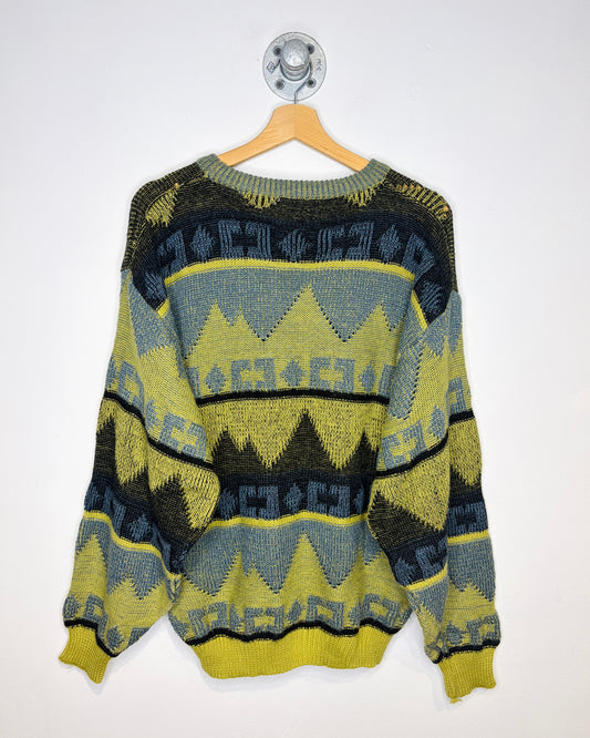 Vintage Mexx Earth Tone Abstract Sweater