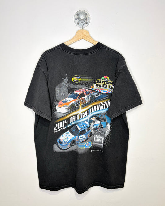Vintage 2004 Dale Jr Daytona Double Black Tee Shirt