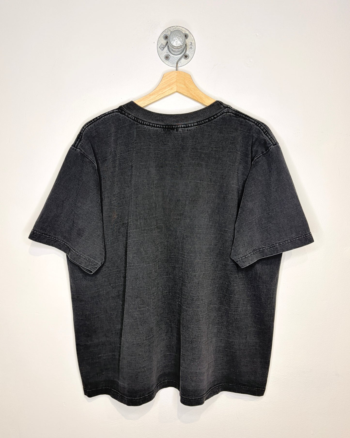Vintage 2000s Black Cat Faded Black Boxy Tee Shirt