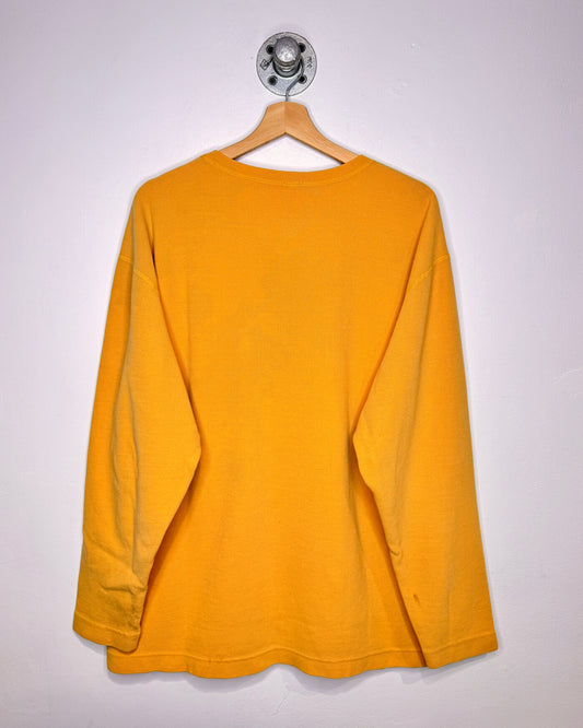 2000s Levi’s Faded Yellow Waffle V-Neck Longsleeve Shirt