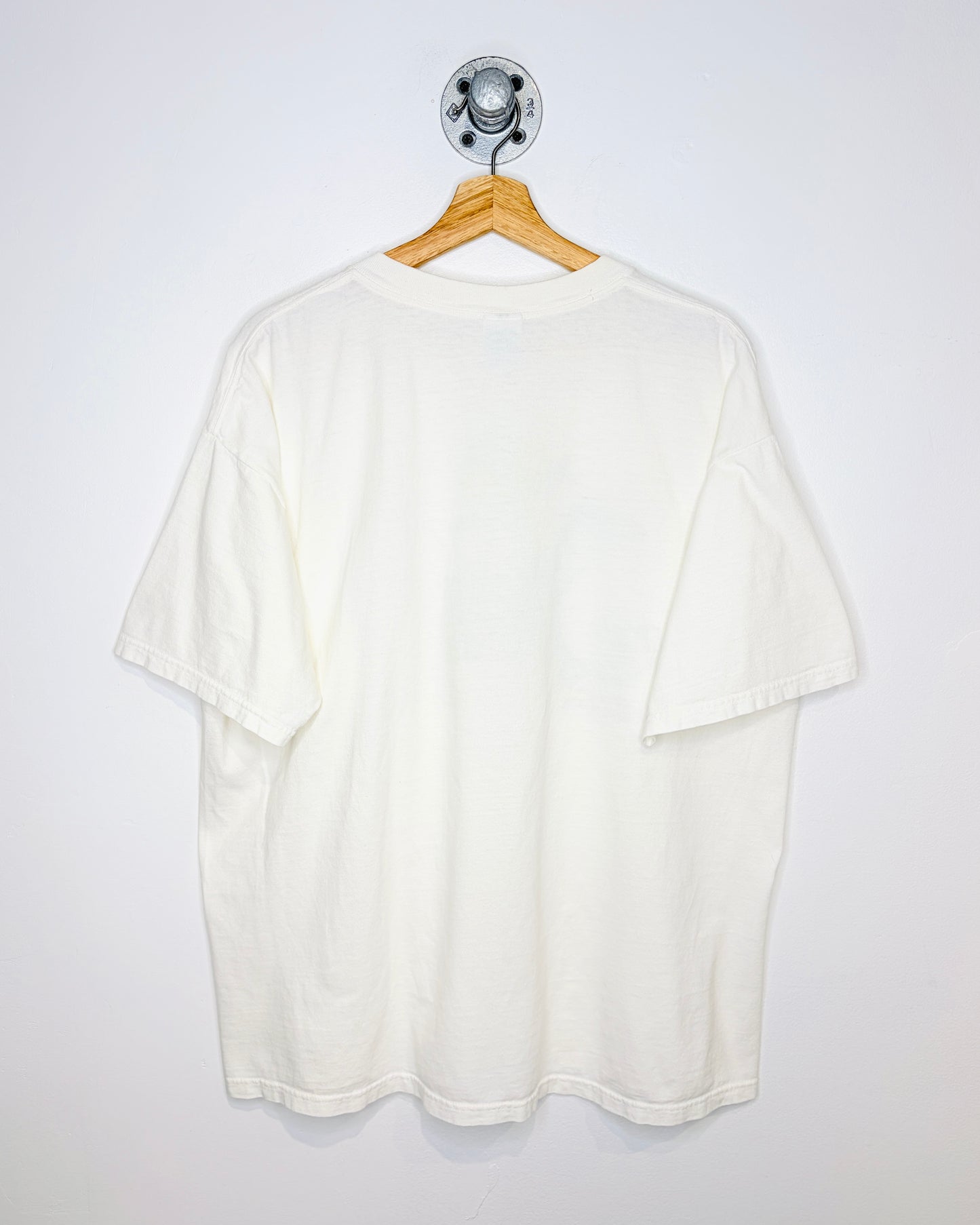 Vintage 1990s Fighting Irish Leprechaun White Tee Shirt