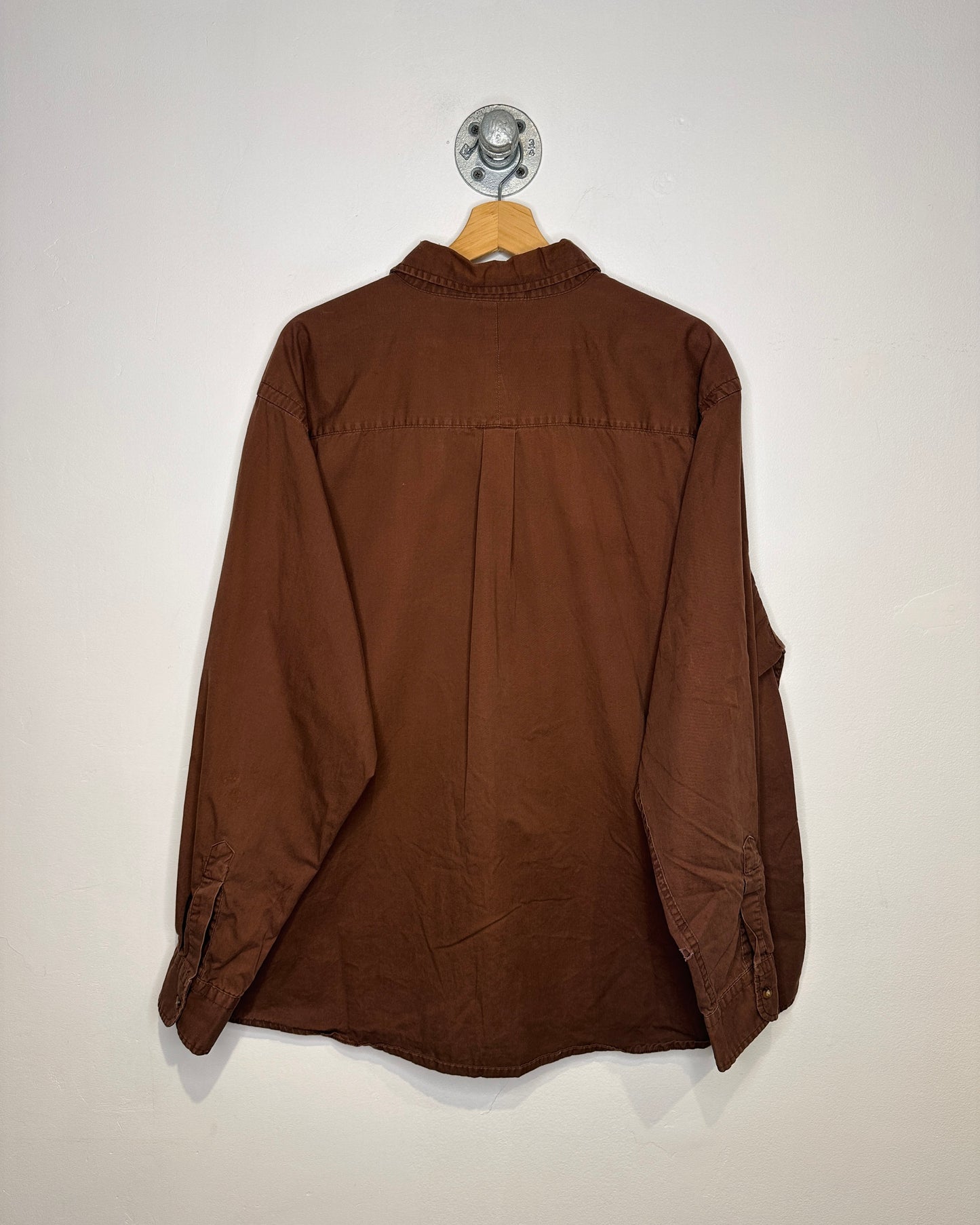 2000s Route 66 Brown Two Pocket Button Down Long Sleeve Shirt