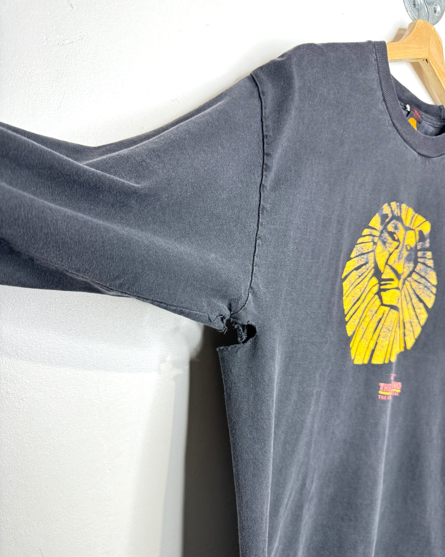 Vintage Disney The Lion King Faded Black Longsleeve Shirt