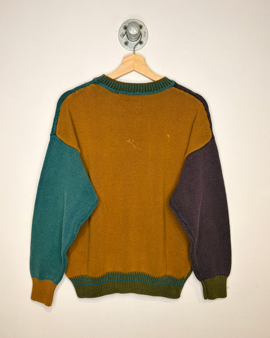 Vintage 90s “Structure” Multi-Colored Heavyweight Sweater