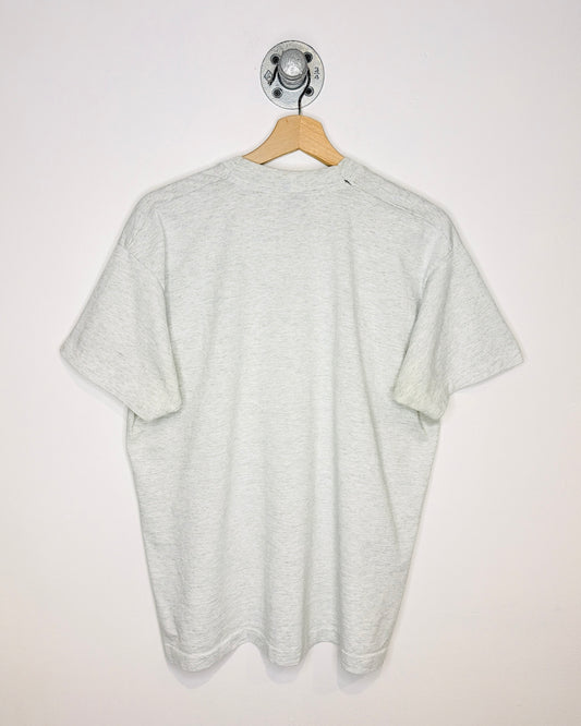 Vintage 90s Club Monaco Crest Ash Grey Tee Shirt