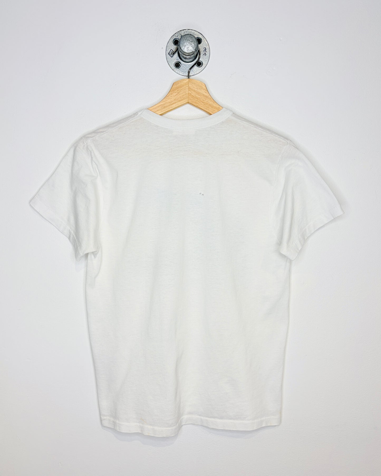 Vintage 80s Polar Bear Express Train Paper Thin White Tee Shirt