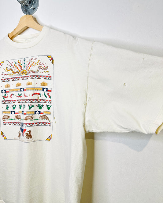 Vintage 1995 Texas State White Tee Shirt