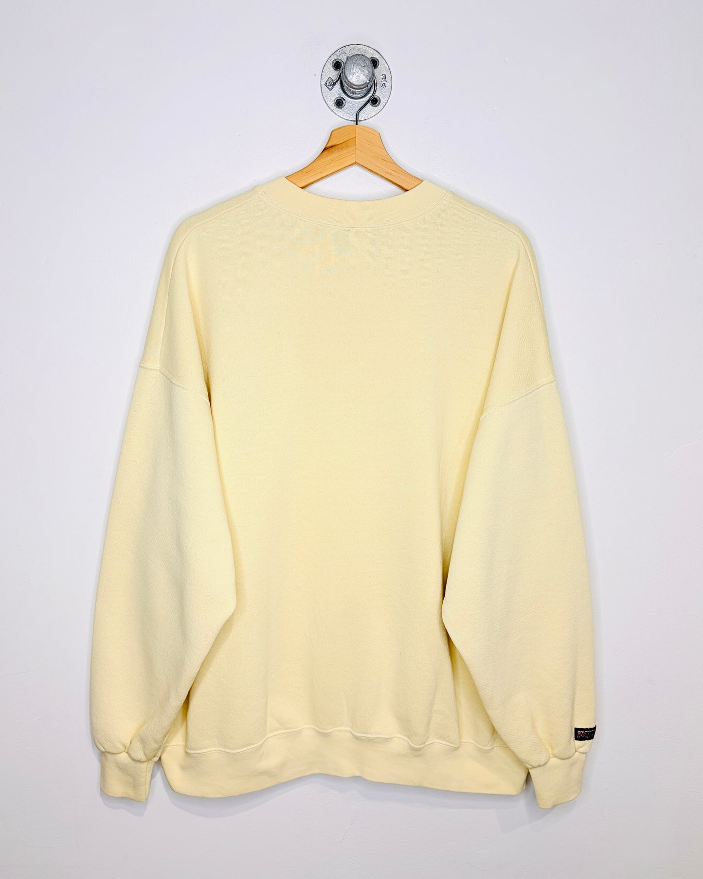 Vintage 90s Northern Michigan University Pale Yellow Crewneck Sweatshirt