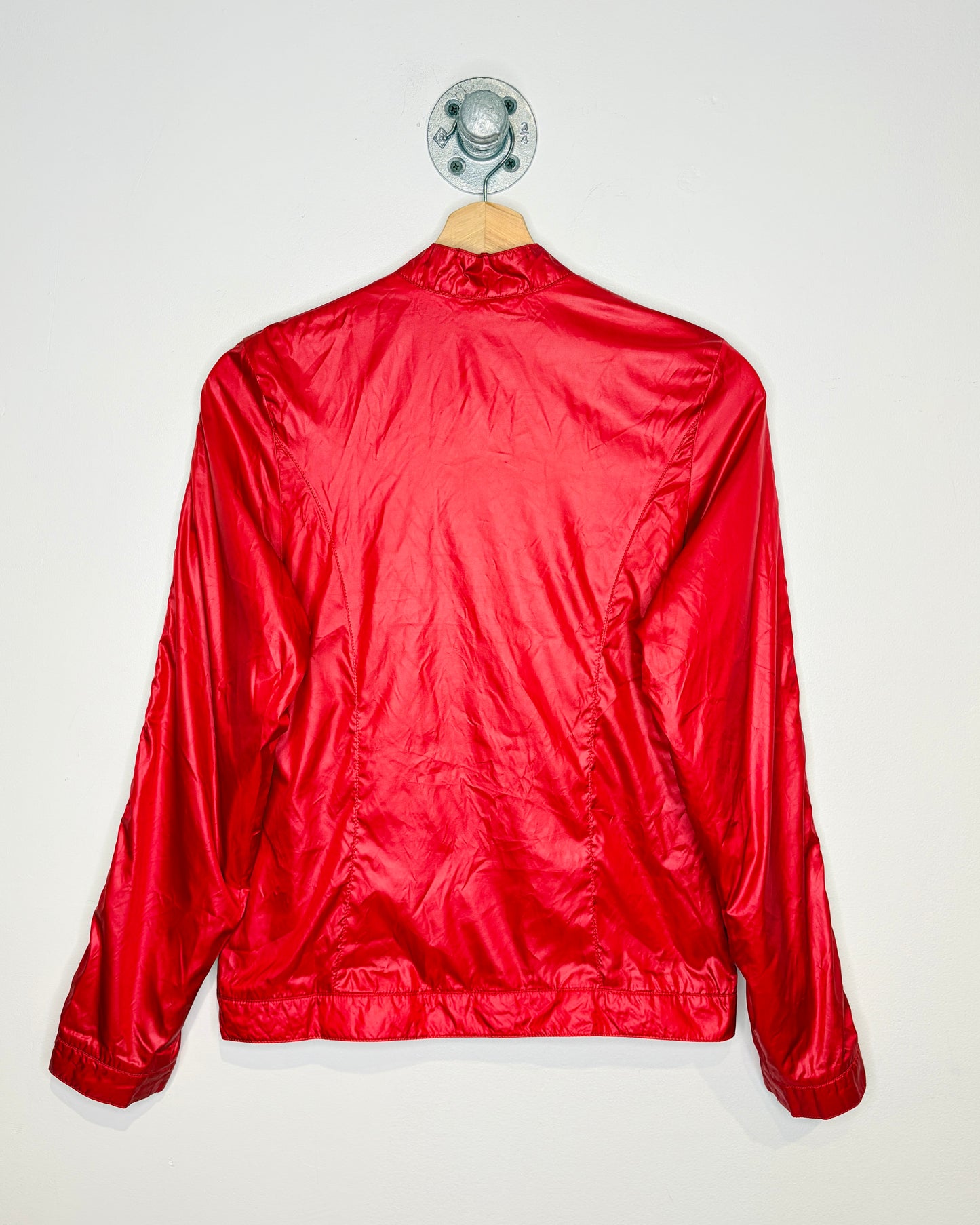 2000s Y2K Adidas Red Moto Style Jacket