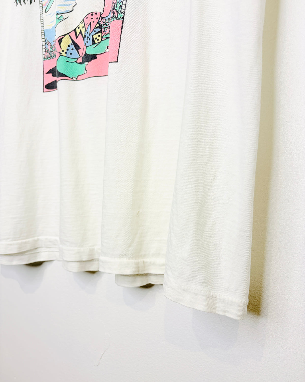 Vintage 1986 Catch Of The Day Paper Thin White Tee Shirt