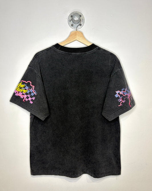 High Voltage NASCAR Style Faded Black Tee Shirt