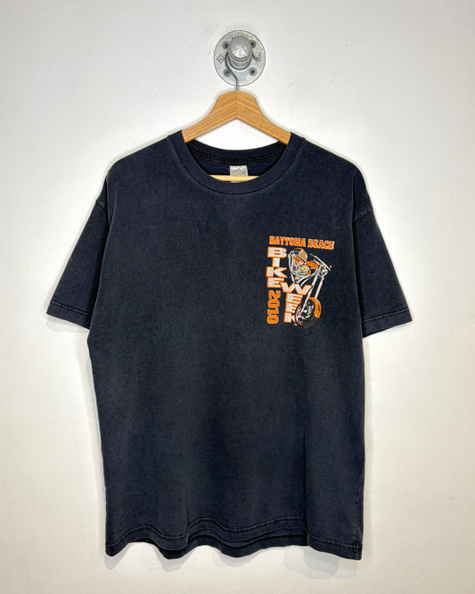 2010 Daytona Bike Week Faded Black Tee Shirt